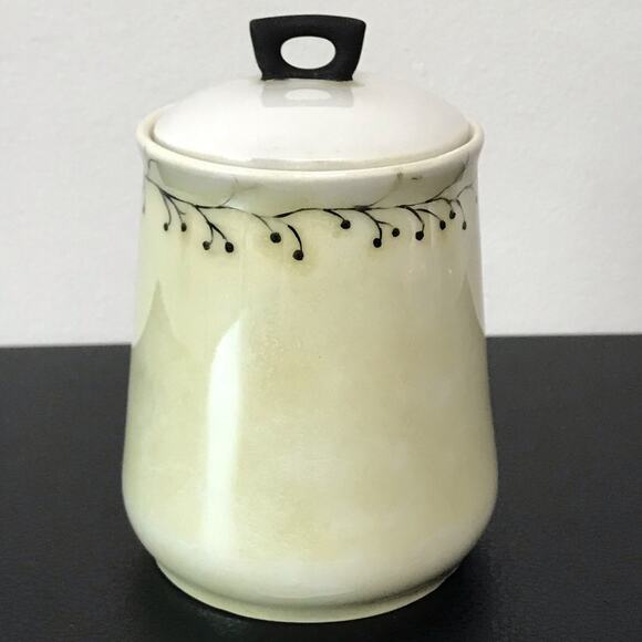 Victorian CT Altwasser Silesia Hand Painted Porcelain Lidded Jar Canister German